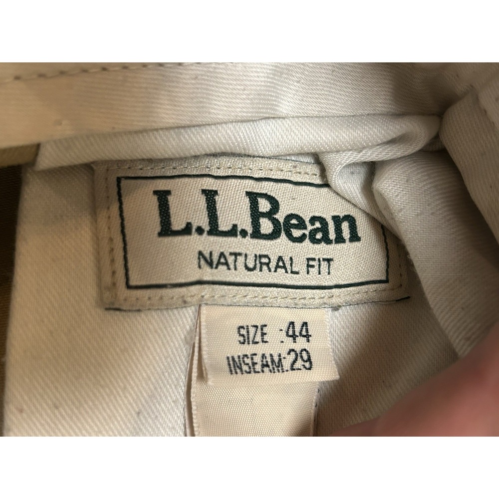 LL Bean Natural‎ Fit Pants Mens 44x29 Khaki - Picture 4 of 6